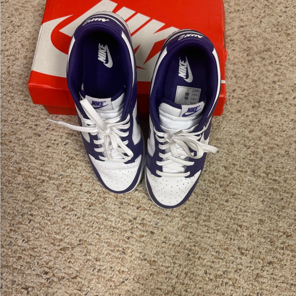 Nike Purple and White Sneakers Classic Design